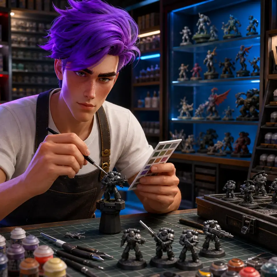 Dax, Puzzlewick curator for the Warhammer 40,000 accessory aisle