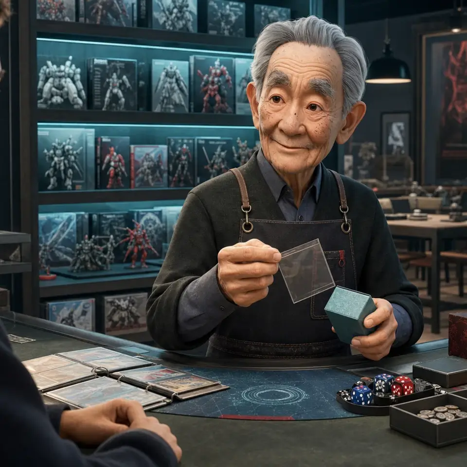 Kenji, Puzzlewick curator for the Gloomhaven & Frosthaven accessory aisle