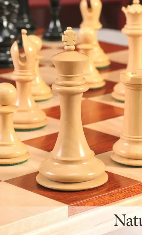 House of Staunton Collector Series Luxury Chess Pieces — Genuine Ebony & Boxwood (1849 Pattern, 4.0" King)