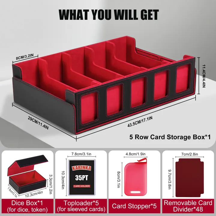 Kabinka 5-Row Trading Card Storage Box 3900+