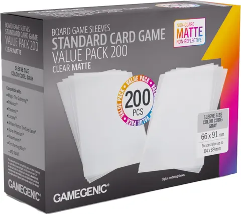 5 Packs Gamegenic Matte Board Game Sleeves 50ct Standard American Size Card Sleeves Value Bundle!