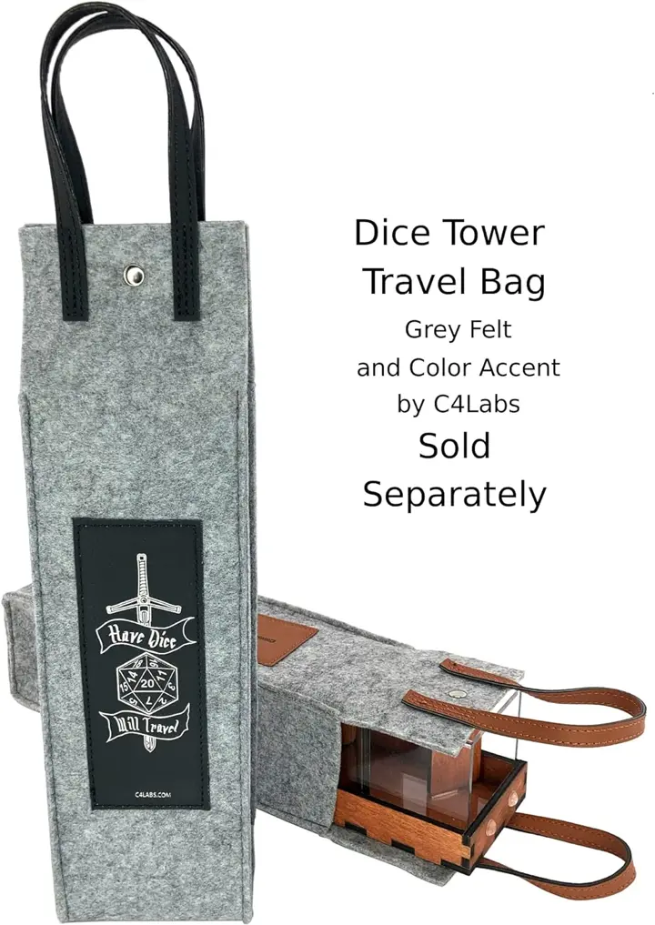 Travel Draw Bridge Dice Tower (Walnut)