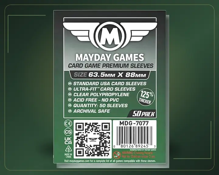 Mayday Premium 63.5 x 88 mm board game sleeves, 200 count
