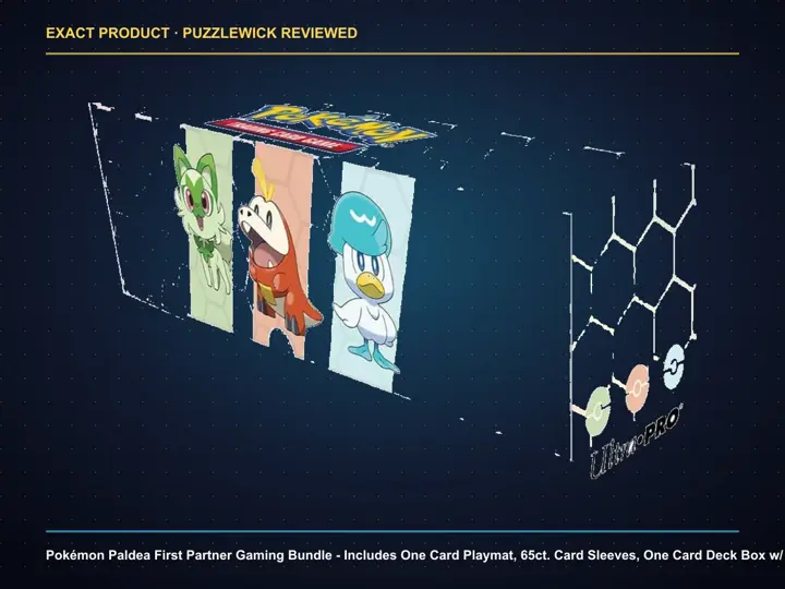 Pokémon Paldea First Partner Gaming Bundle - Includes One Card Playmat, 65ct. Card Sleeves, One Card Deck Box w/ 4 Dividers, All Packed in Collectors Storage Box