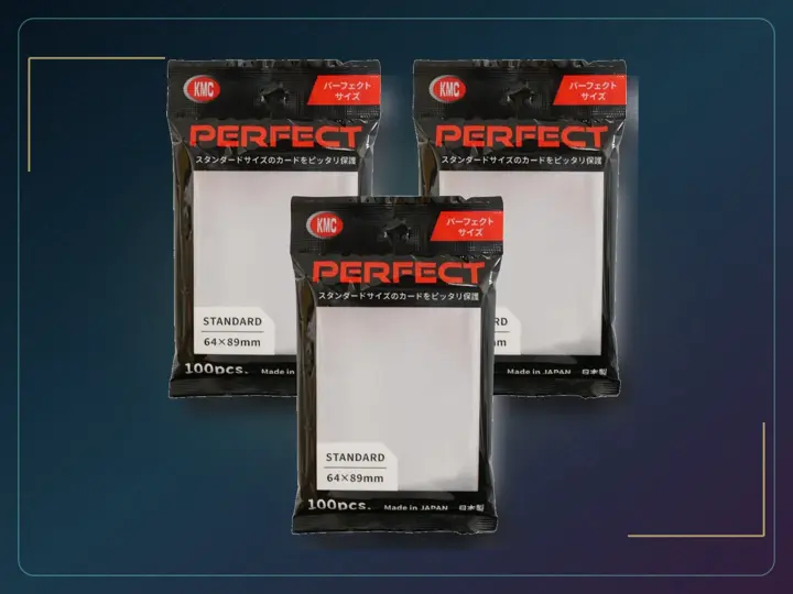 KMC 100 Pochettes Card Barrier Perfect Size Soft Sleeves, 3 packs