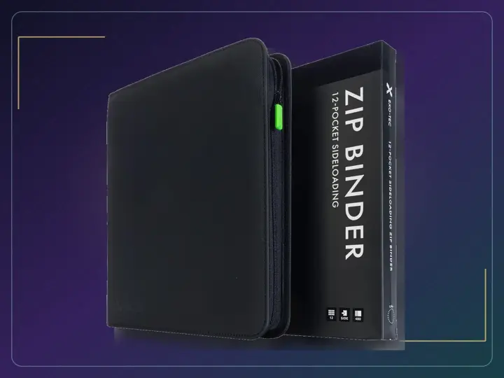 Vault X 12-Pocket Exo-Tec Zip Binder, Black (480 cards)