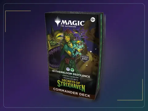 Magic: The Gathering Secrets of Strixhaven Commander Deck - Witherbloom Pestilence (100-Card Deck, Deck Box + Accessories)
