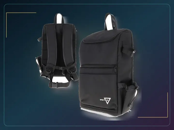 BCW Spectrum TCG Backpack, Holds 7-9 Prism Deck Cases, Playmat Strap, Black