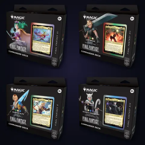 Magic: The Gathering Final Fantasy Commander Deck Bundle, All Four Decks