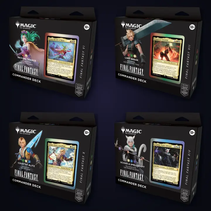 Magic: The Gathering Final Fantasy Commander Deck Bundle, All Four Decks