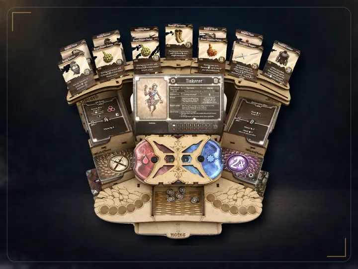 TowerRex Character Dashboard for Gloomhaven, Frosthaven, Forgotten Circles & Jaws of the Lion, Universal Player Board