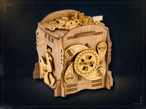 iDventure Cluebox Nautilus, Escape Room in a Wooden Puzzle Box for Adults | Submarine Adventure Brain Teaser, Clever Mechanisms, Secret Chamber, Smart Gift for