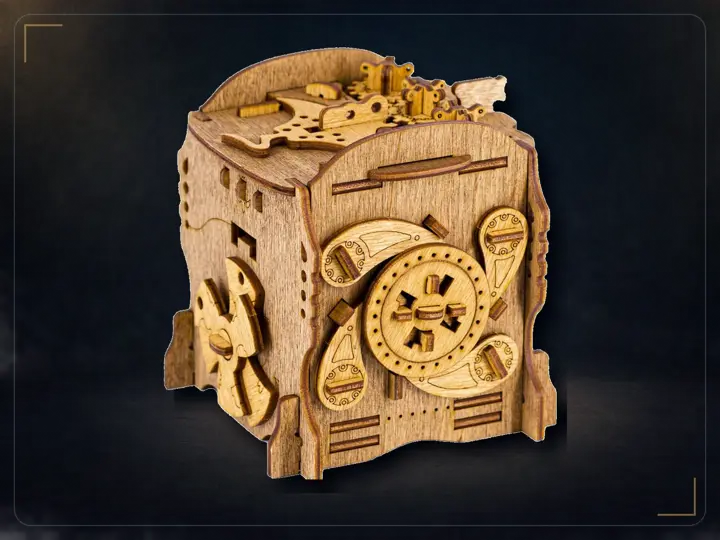 iDventure Cluebox Nautilus, Escape Room in a Wooden Puzzle Box for Adults