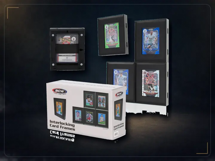 BCW Interlocking Card Frames with Toploaders, Black, Standard Cards, 6 Pack