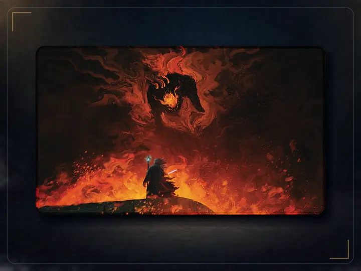 Paramint The Shadow and the Flame - 24x14 Stitched MTG Playmat