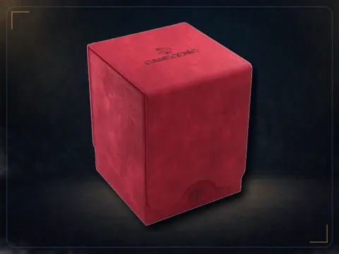 GameGenic Deck Box – Squire XL Red 100CT – Durable and Sturdy TCG, OCG, CCG Card Storage – Compatible with Pokemon, Yugio...