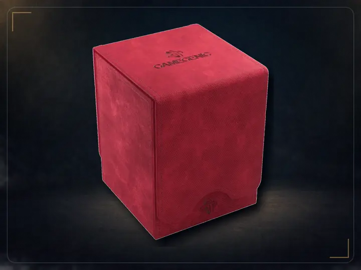 GameGenic Deck Box – Squire XL Red 100CT – Durable and Sturdy TCG, OCG