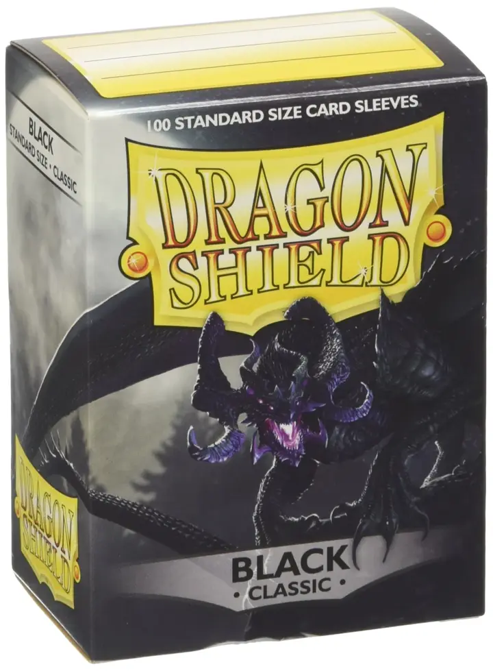Dragon Shield Standard Size– Classic Black 100 CT - MTG card sleeves