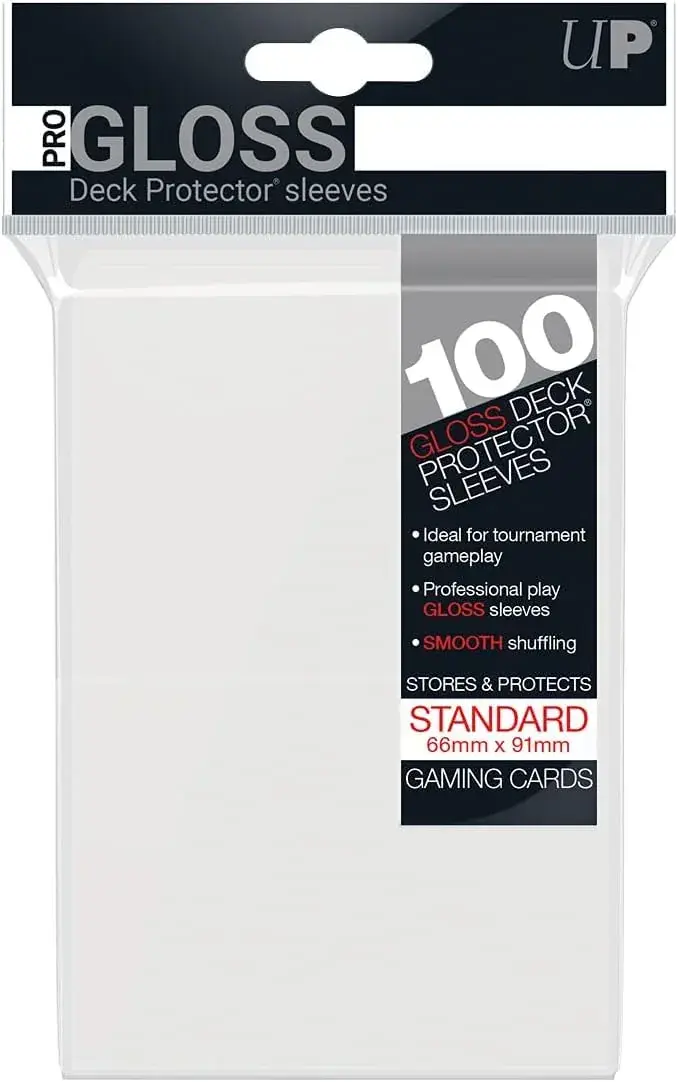 Ultra Pro Gloss Standard Deck Protector Sleeves – Clear, 100 Pack