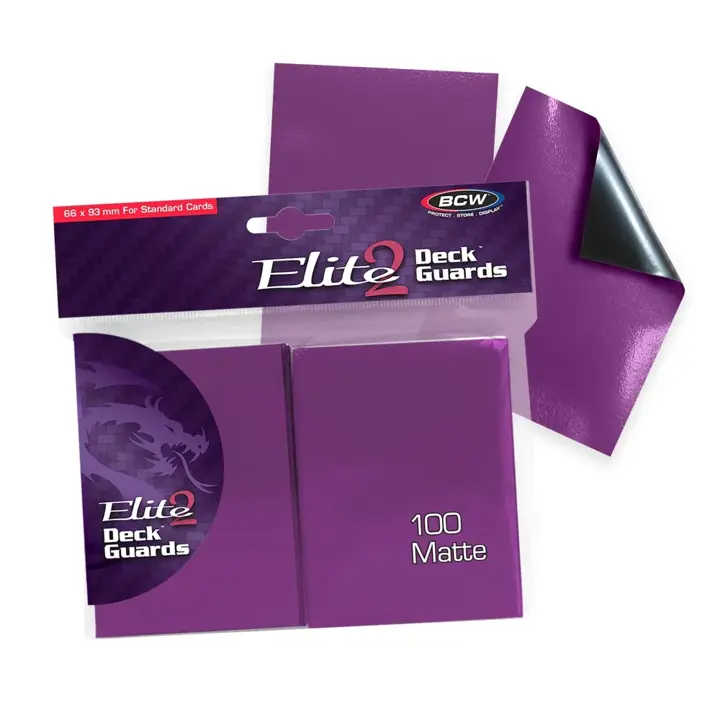 BCW Elite2 Matte Card Sleeves – Mulberry, 100 packs