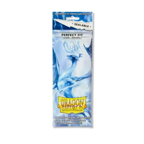 Dragon Shield Sealable Inner Card Sleeves Standard Size (100 CT) – PVC-Free Polypropylene Double-Sleeve Protection Compatible with Pokemon, Flesh & Blood, One Piece & Magic the Gathering – Clear