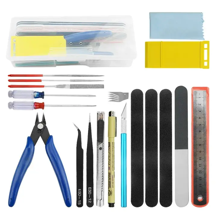 WMYCONGCONG Professional 19 PCS Model Tools Kit Modeler Basic Tools Craft Set