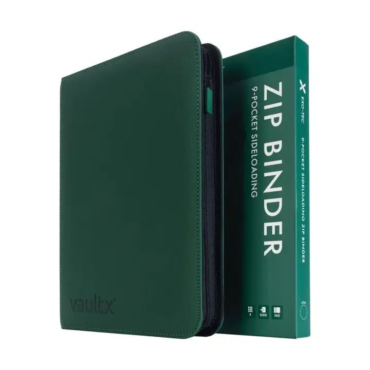 Vault X 9 Pocket Zip Trading Card Binder 360 Cards Exo-Tec (Green)