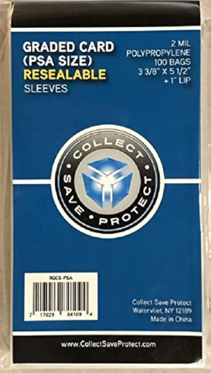 CSP - PSA Sized Graded Card Sleeves Resealable Bag - 2 Mil