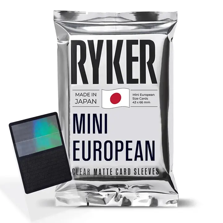 Ryker Mini European Board Game Sleeves Card Protectors (100 Qty, Clear, 44x68 mm)