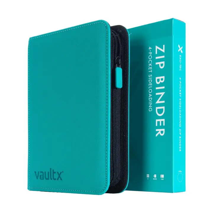 Vault X 4 Pocket Zip Trading Card Binder 160 Cards Exo-Tec (Teal)