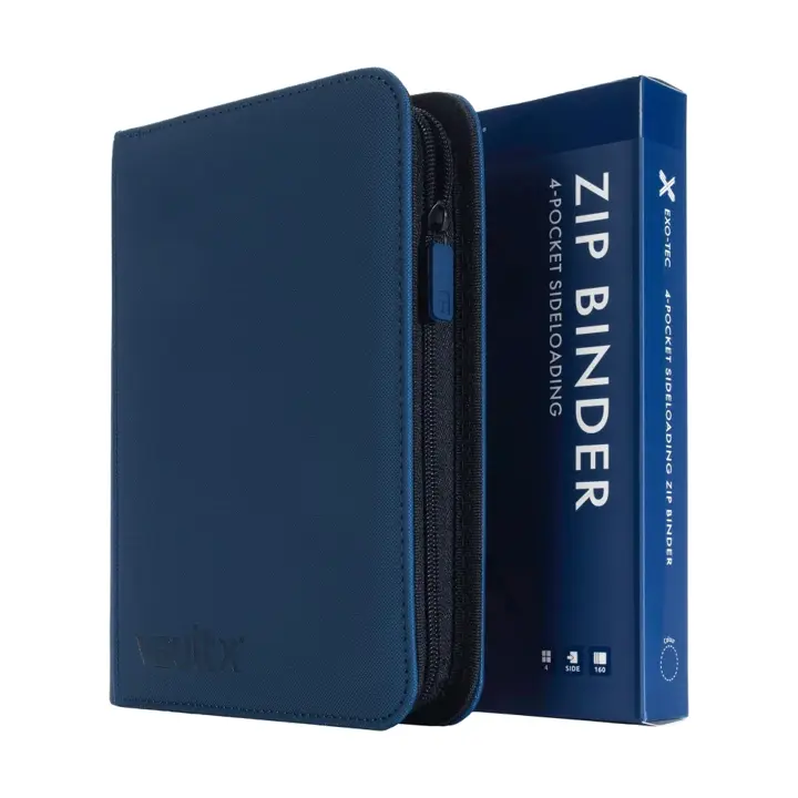 Vault X 4 Pocket Zip Trading Card Binder 160 Cards Exo-Tec (Blue)