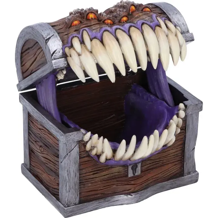 Nemesis Now Dungeons & Dragons Mimic Dice Storage Box, 11.3cm, Resin, Brown
