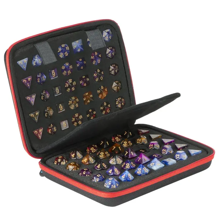 Baval DND Dice Storage Case with Detachable dice sponge and tray
