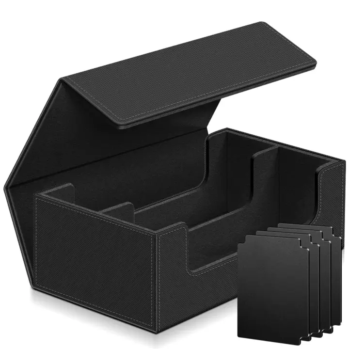1200+ Card Deck Case, Leather Magnetic Storage Case for Trading Cards