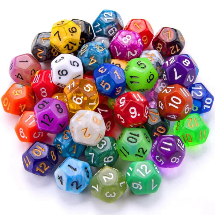 AUSTOR 42 Pieces Polyhedral Dice 12 Sided Game Dice D12 Dices Set