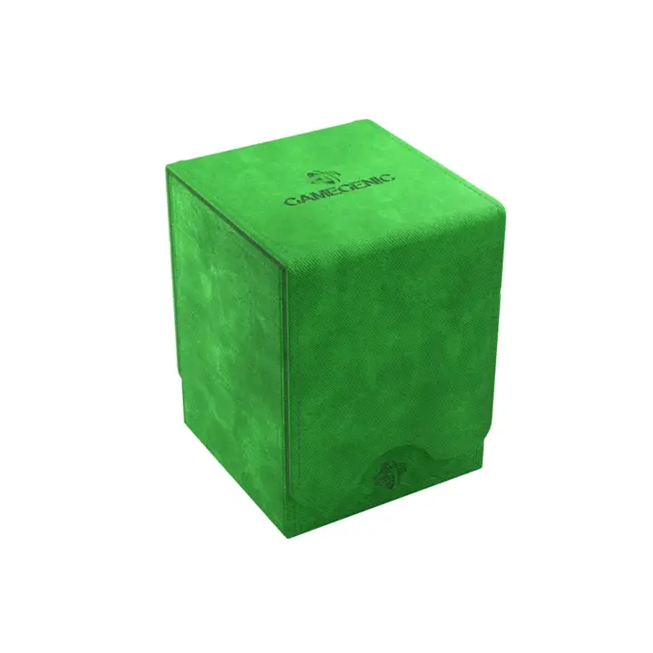 GameGenic Deck Box – Squire XL Green 100CT – Durable and Sturdy TCG, OCG