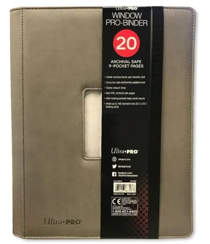 Ultra Pro Premium PRO-BINDER Padded Leatherette 9-Pocket Album with Center