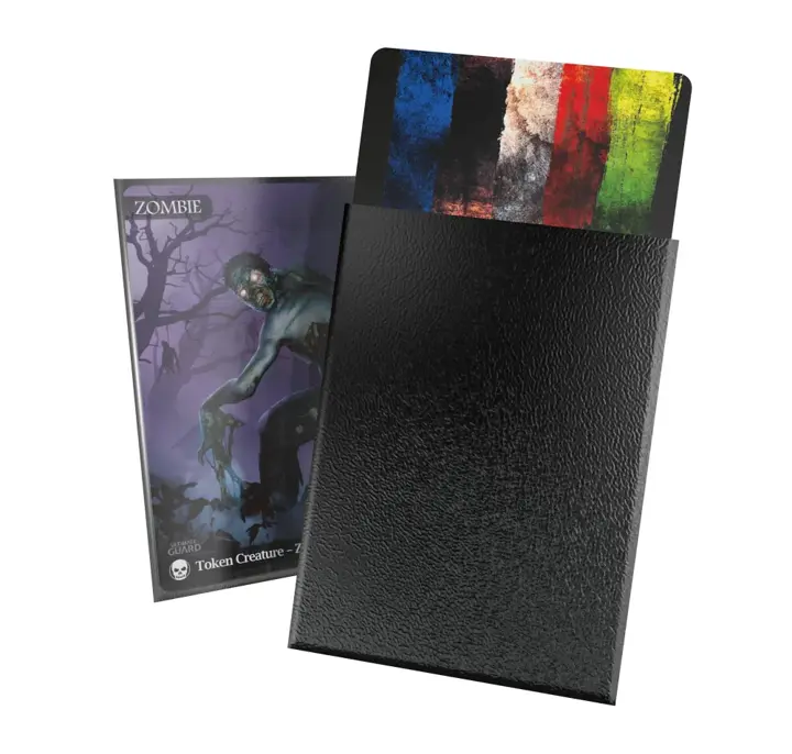 Ultimate Guard Cortex Outer Card Sleeves, 100 Standard Size TCG Sleeves, 66 x 91mm, Black Back, Matte Finish