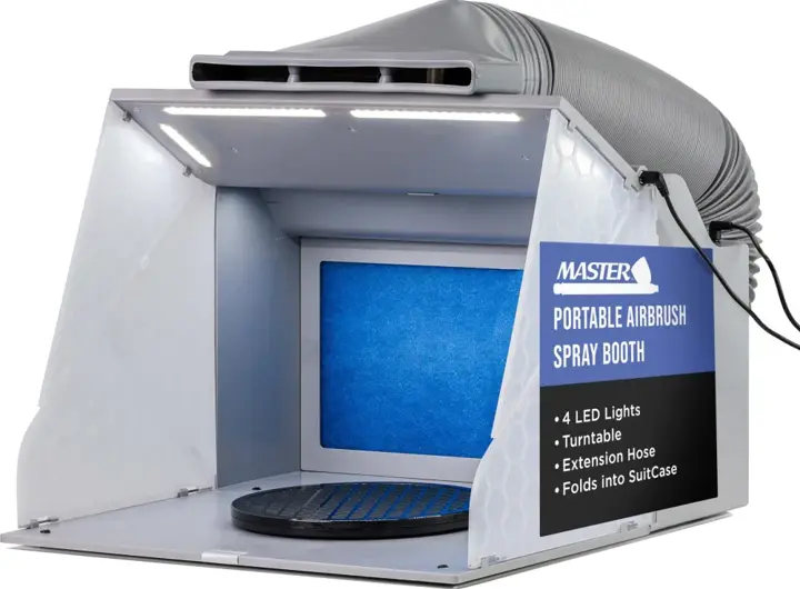 Master Airbrush Portable Airbrush Spray Booth Kit with Dual Exhaust Fans