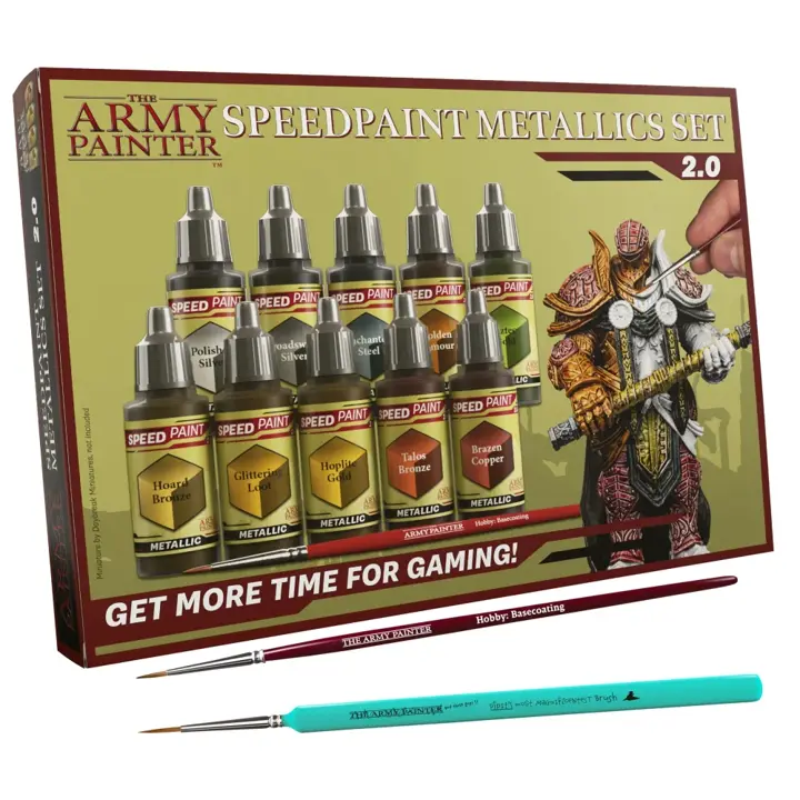 The Army Painter, Speedpaint 2.0 Metallics Set Combo, 10 x 18 ml
