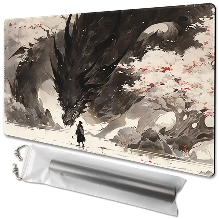 MTG Playmat Size 24x14in Free Storage Bags Non-Slip Backing