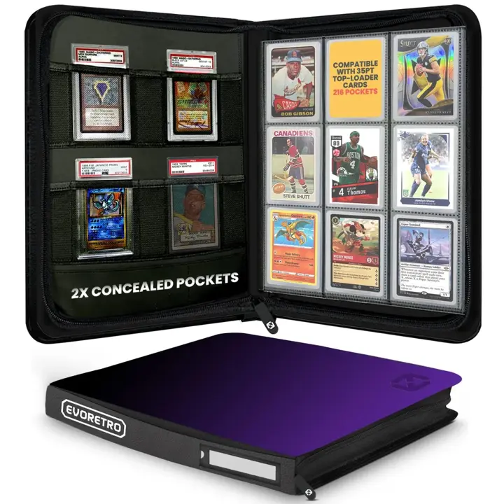 Top Loader Binder for 35pt-55pt Cards, 9-pocket