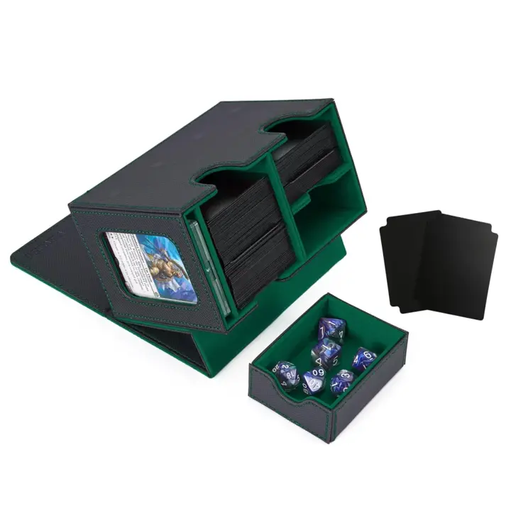 Venssu MTG Deck Box for Commander Display with dice tray