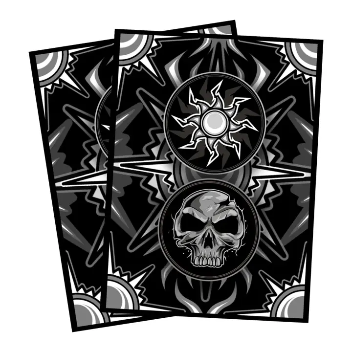Realm Guard - 100ct Textured Matte TCG/MTG Card Art Sleeves (White Black)