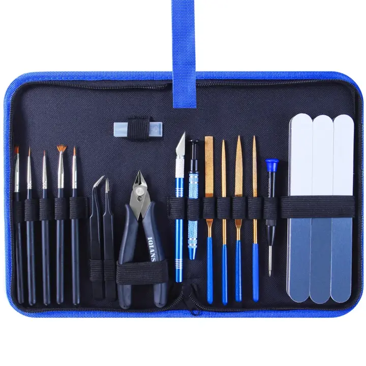IQIANS 25 PCS Gundam Model Tools Kit Hobby Building Tools Set with Storage Bag
