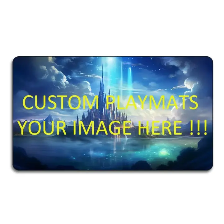 ZWHDSLC Custom Playmat 24" x 14" Non-Slip TCG Play Mats, Include Storage Bag
