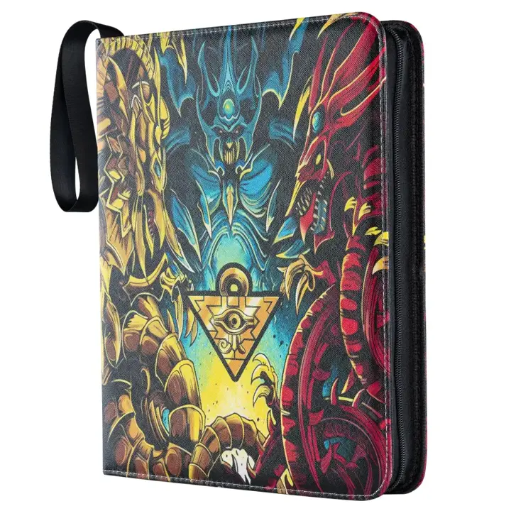 DRZERUI Card Binder for YuGiOh Cards,9-Pockets Trading Card Binder with 40