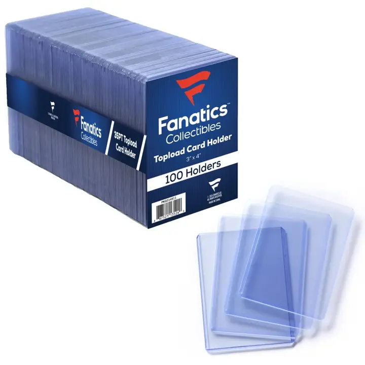 Fanatics Collectibles 35pt 3x4 Top Loaders, 100 Count