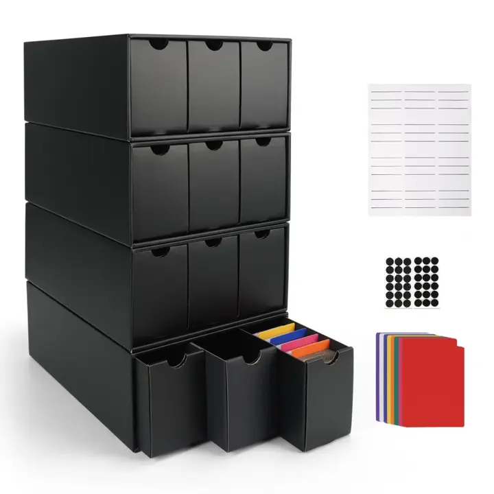 RLAVBL 12-600 CT Trading Card Storage Box with 48 Dividers