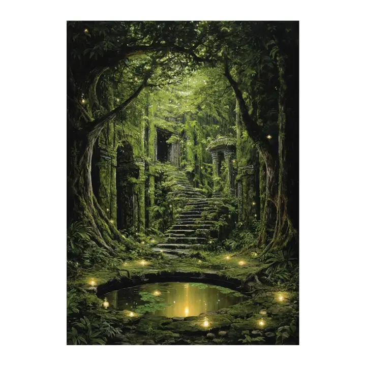 Katomula 100 Card Sleeves for MTG with 100 Inner Sleeve, Textured Back Art Sleeves